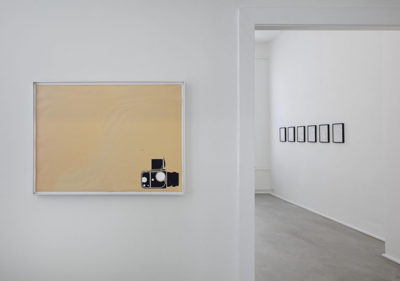 Left: Christopher Williams, Untitled, verso/recto (Galerie Gisela Capitain, Cologne, 2004) (2004) Right: Morgan Fisher, Photogenic Drawings. Third Series, from ‘U.S. Camera Annual 1954’ (2002)
